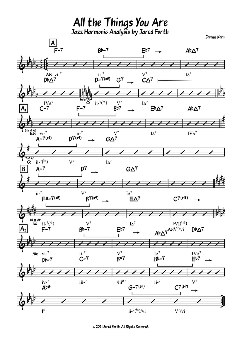 Jazz Theory: All the Things You Are