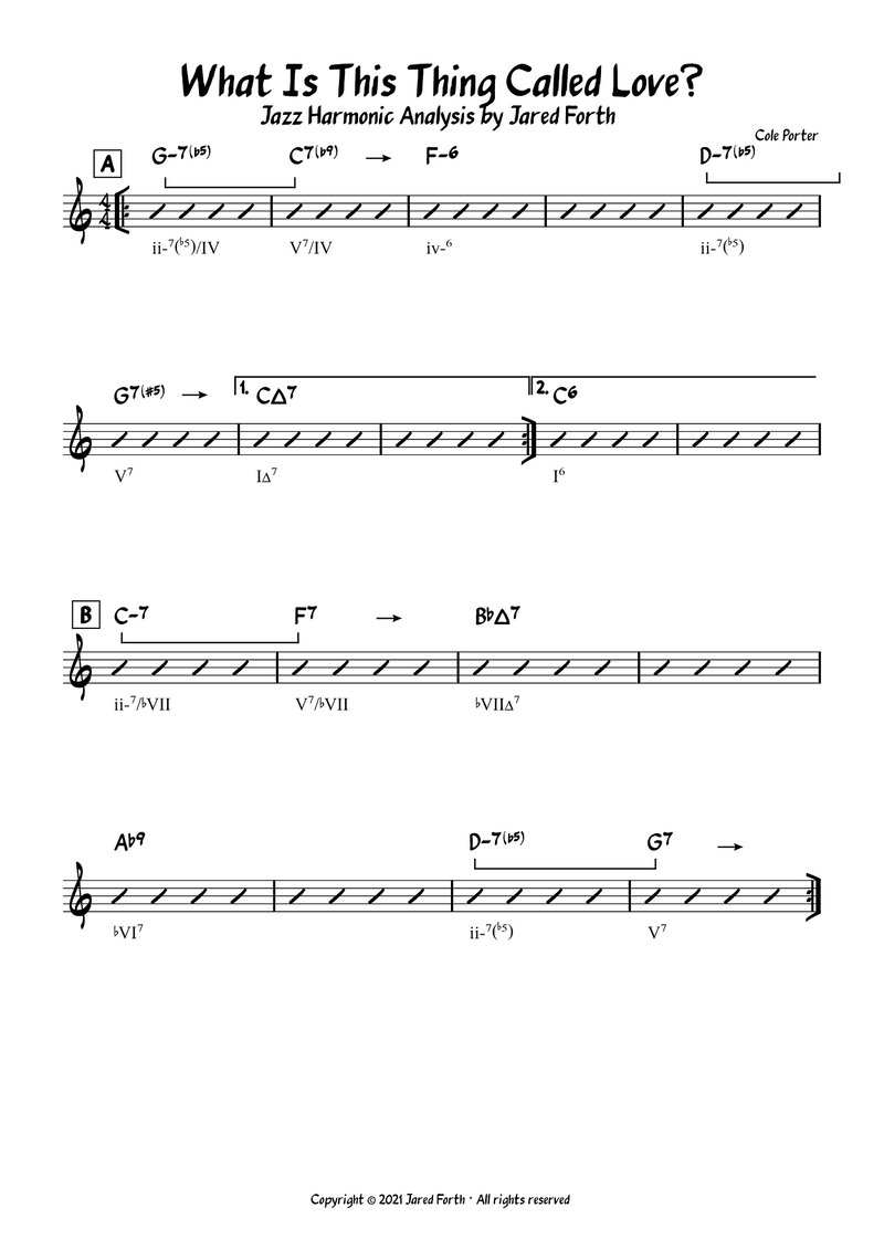 Jazz Theory: What Is This Thing Called Love?