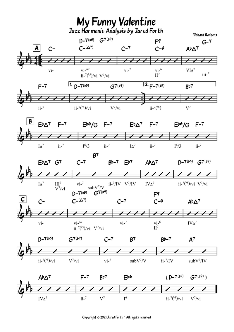 Jazz Theory: My Funny Valentine